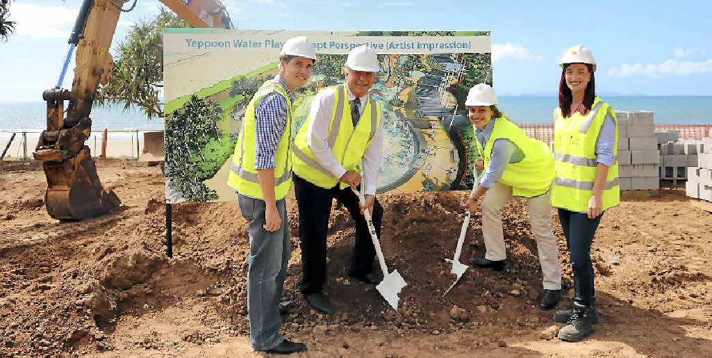 FIRST STEP: The long-awaited turning of the sod on the Yeppoon foreshore development. FIRST STEP: The long-awaited turning of the sod on the Yeppoon foreshore development.