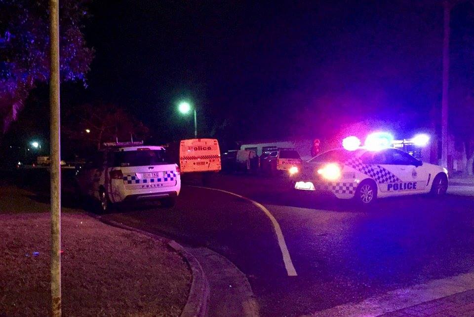 Police have blocked off a street in North Mackay tonight. Police have blocked off a street in North Mackay tonight.