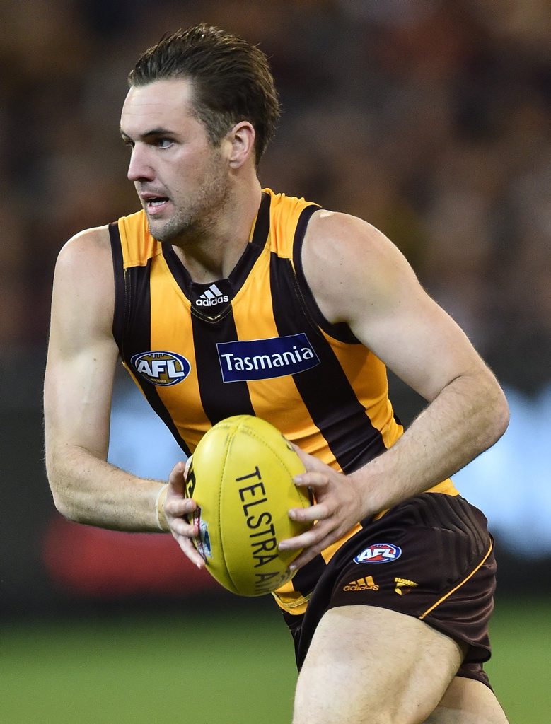 Hawthorn Hawks player Matthew Suckling possess the ball against the Adelaide Crows in the second semi-final of the AFL at the MCG in Melbourne. Hawthorn Hawks player Matthew Suckling possess the ball against the Adelaide Crows in the second semi-final of the AFL at the MCG in Melbourne.