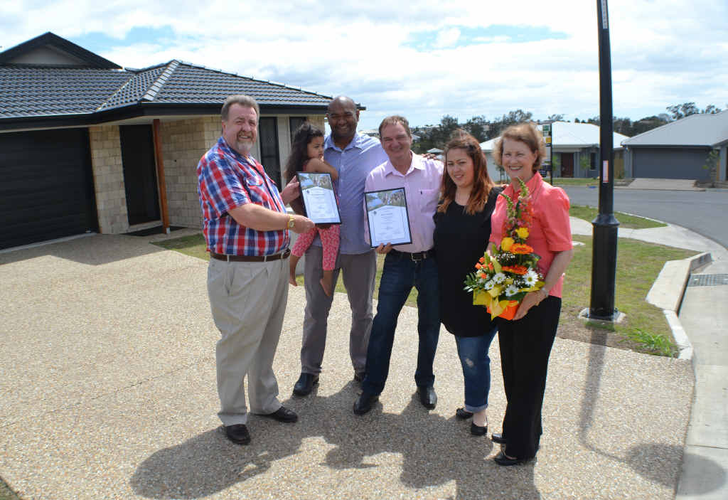 ALL SMILES: At the award ceremony are (from left) Councillor Paul Tully, Addison and Nirvan Soogrim with Mayor Paul Pisasale, Shae Freeth and Councillor Sheila Ireland. ALL SMILES: At the award ceremony are (from left) Councillor Paul Tully, Addison and Nirvan Soogrim with Mayor Paul Pisasale, Shae Freeth and Councillor Sheila Ireland.