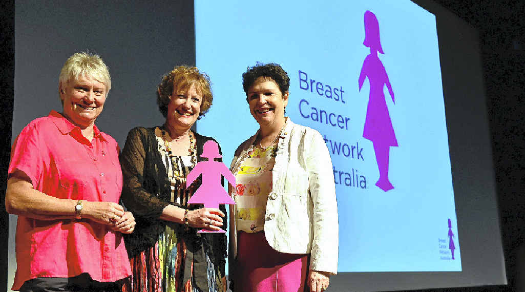 PLENTY TO SAY: Raelene Boyle, Professor Jane Turner and Professor Fran Boyle at the Nambour Civic Centre for a Breast Cancer Network Australia forum. PLENTY TO SAY: Raelene Boyle, Professor Jane Turner and Professor Fran Boyle at the Nambour Civic Centre for a Breast Cancer Network Australia forum.