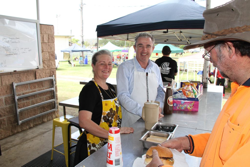 Kyogle Mayor Danielle Mulholland and Page MP Kevin Hogan served customers at the Kyogle Show Society canteen during the 2015 show. Kyogle Mayor Danielle Mulholland and Page MP Kevin Hogan served customers at the Kyogle Show Society canteen during the 2015 show.