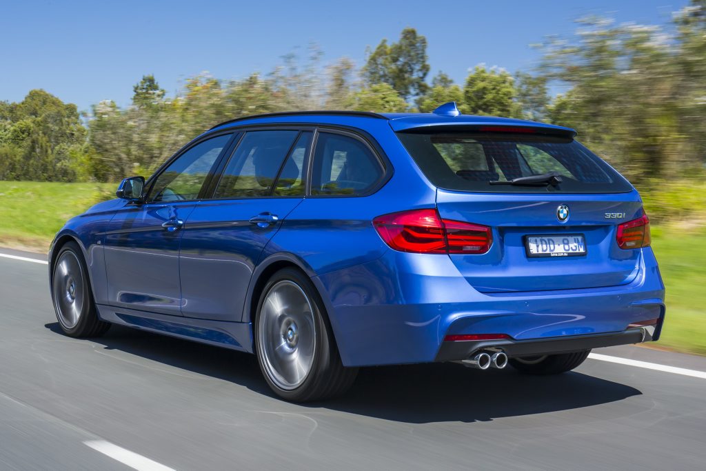 HAPPY TOURING: Wagon versions also launched for added practicality in 320i ($65,300) and 330i ($73,300) versions. HAPPY TOURING: Wagon versions also launched for added practicality in 320i ($65,300) and 330i ($73,300) versions.
