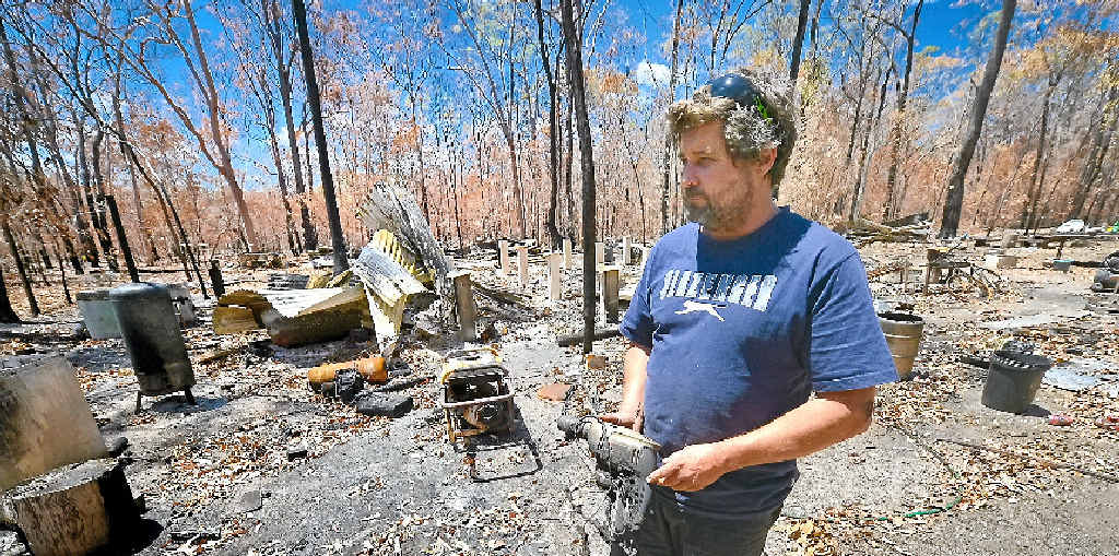 ALL GONE: Lowmead’s Rod Sorrenson lost everything in a recent fire. ALL GONE: Lowmead’s Rod Sorrenson lost everything in a recent fire.