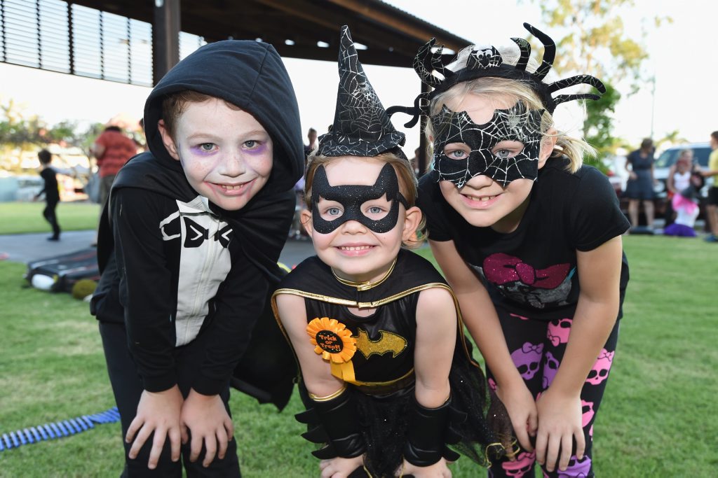 Ben, Sarah and Abbie Patterson from Hervey Bay celebrate their first Halloween last year. Ben, Sarah and Abbie Patterson from Hervey Bay celebrate their first Halloween last year.