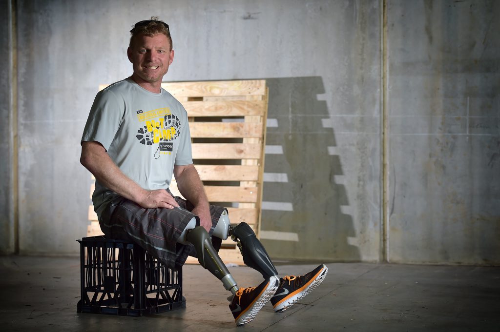 SURVIVOR: Naturally gifted athlete Jason Sauer who grew up on the Coast is home visiting friends. Photo: Warren Lynam / Sunshine Coast Daily SURVIVOR: Naturally gifted athlete Jason Sauer who grew up on the Coast is home visiting friends. Photo: Warren Lynam / Sunshine Coast Daily