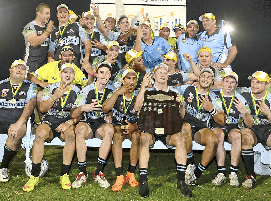 NEW CLUB RECORD: Ballina celebrates its third straight NRRRL grand final win. NEW CLUB RECORD: Ballina celebrates its third straight NRRRL grand final win.