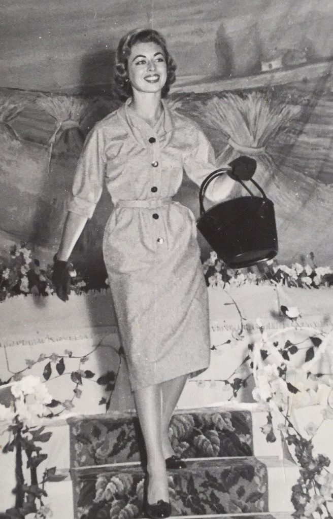 MODEL MOTHER: June Hordern (nee Campbell) modelling at the David Jones Spring Fashion Show, circa 1960. Supplied by Tracey Hordern. MODEL MOTHER: June Hordern (nee Campbell) modelling at the David Jones Spring Fashion Show, circa 1960. Supplied by Tracey Hordern.