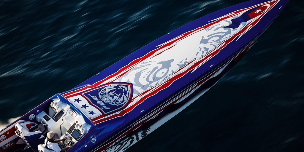 The Sultan's powerboat, which will be pulled by the Mack truck. Photo Contributed The Sultan's powerboat, which will be pulled by the Mack truck. Photo Contributed