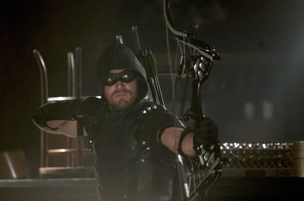 Stephen Amell as The Arrow in Arrow (Season 4, ep. 2 Stephen Amell as The Arrow in Arrow (Season 4, ep. 2