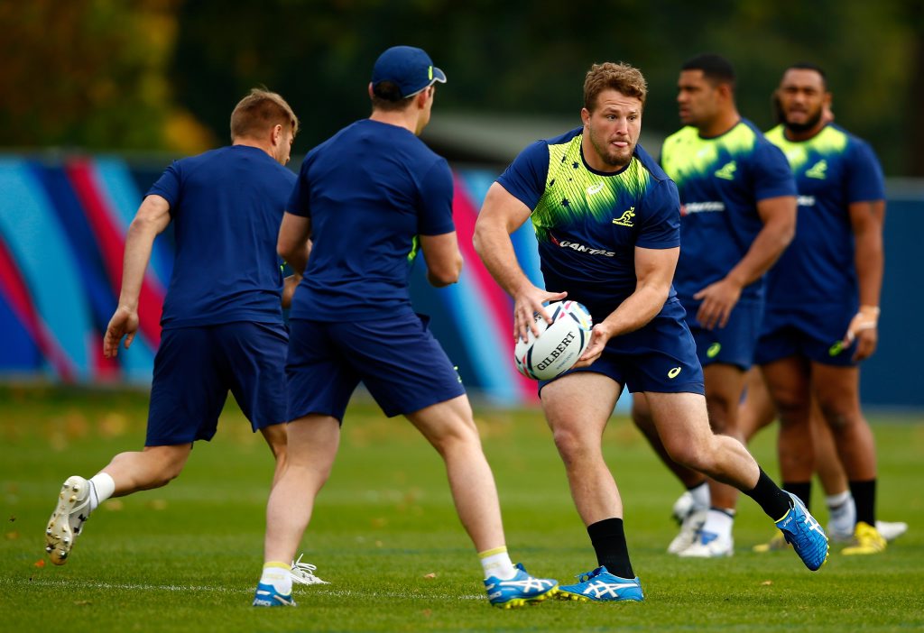 LONDON, ENGLAND - OCTOBER 13: James Slipper of Australia in action during a training session at The Lensbury Hotel on October 13, 2015 in London, United Kingdom. (Photo by Dan Mullan/Getty Images) LONDON, ENGLAND - OCTOBER 13: James Slipper of Australia in action during a training session at The Lensbury Hotel on October 13, 2015 in London, United Kingdom. (Photo by Dan Mullan/Getty Images)