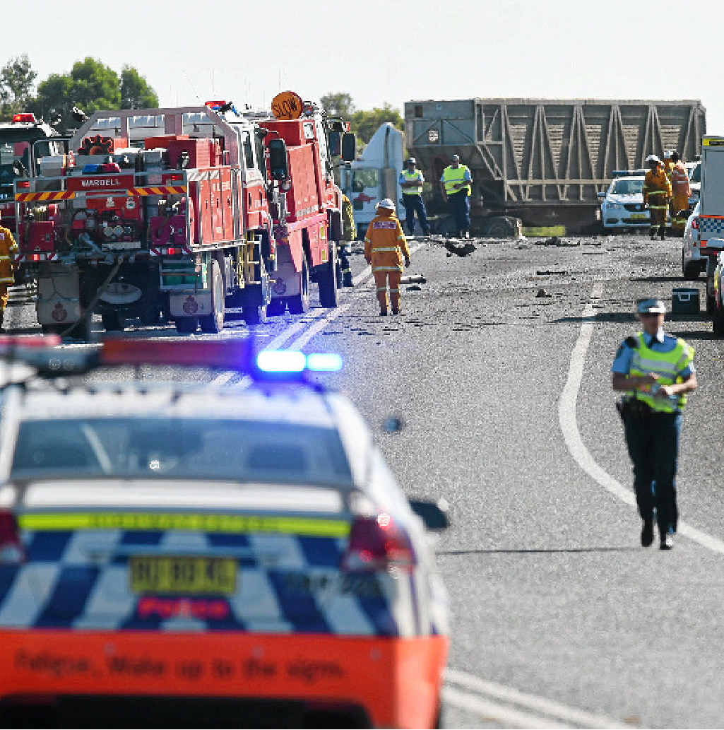 The highway was closed in both directions. The highway was closed in both directions.