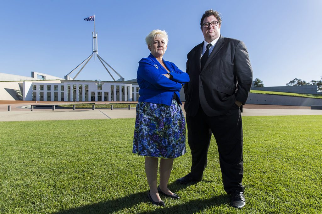 Michelle Landry MP and George Christensen MP pose for a portrait in front of Parliament House, Canberra. Photo by Auspic. Michelle Landry MP and George Christensen MP pose for a portrait in front of Parliament House, Canberra. Photo by Auspic.
