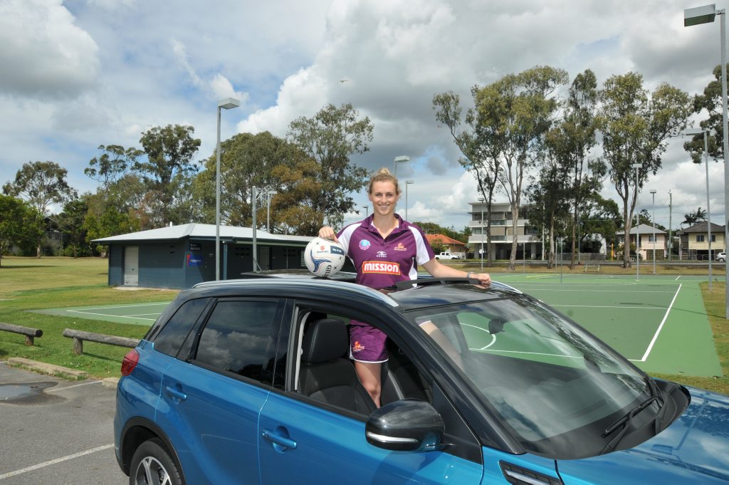 Netball player Gabi Simpson with her Suzuki Vitara. Photo: Contributed Netball player Gabi Simpson with her Suzuki Vitara. Photo: Contributed