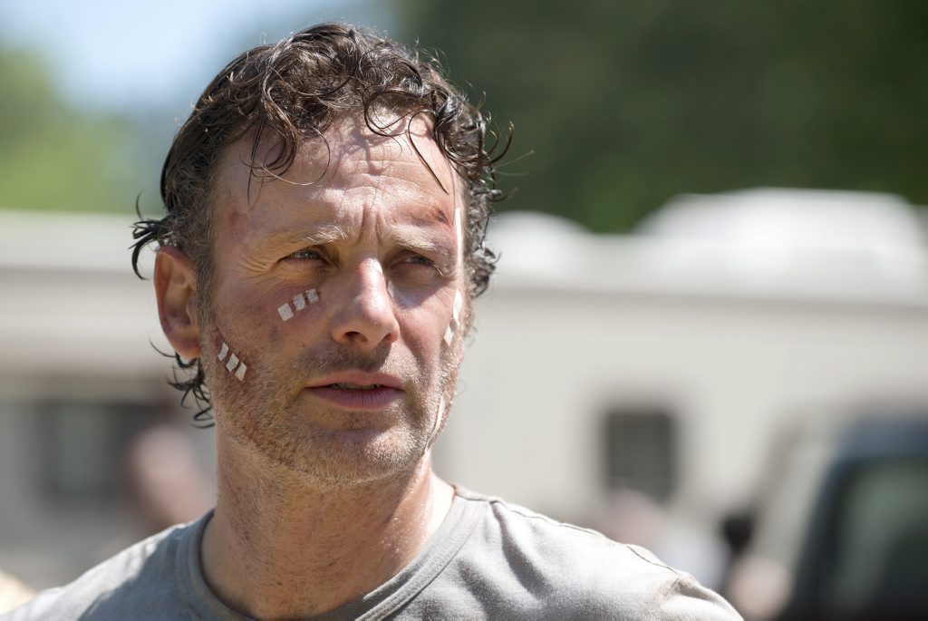 Andrew Lincoln as Rick Grimes in a scene from The Walking Dead. Supplied by Foxtel. Please credit photo to Gene Page/AMC. Andrew Lincoln as Rick Grimes in a scene from The Walking Dead. Supplied by Foxtel. Please credit photo to Gene Page/AMC.