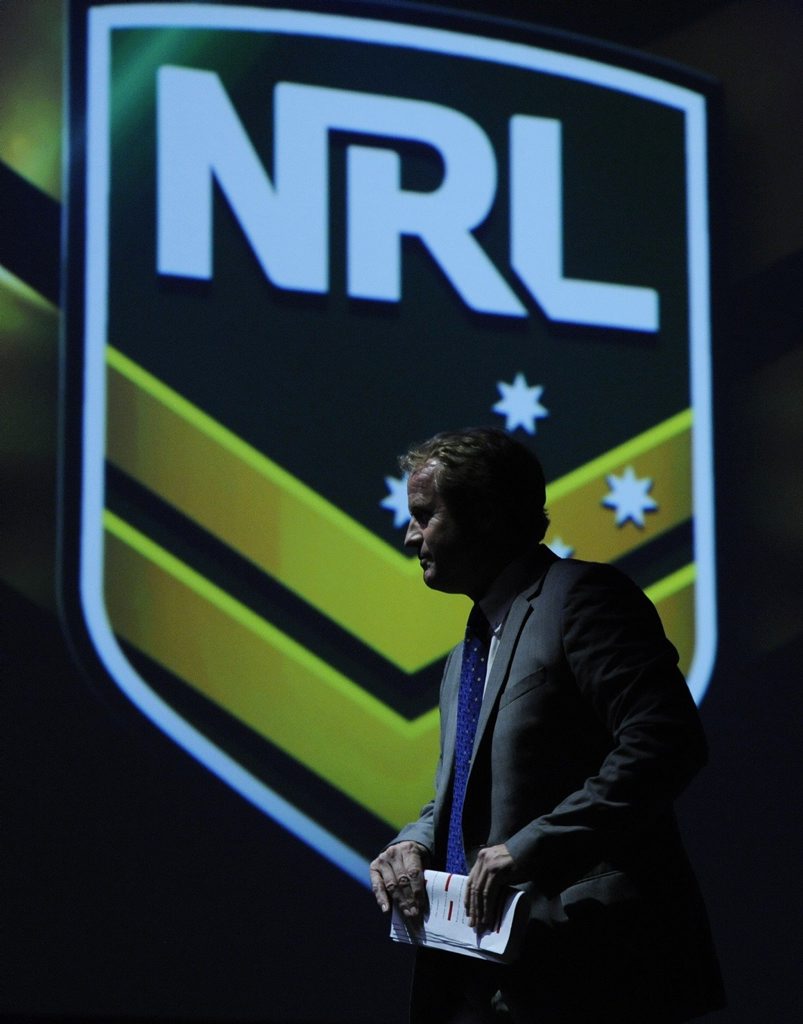 NRL CEO David Smith speaks at the NRL Season Launch in Sydney, Wednesday, Feb. 27, 2013. (AAP Image/Mick Tsikas) NO ARCHIVING NRL CEO David Smith speaks at the NRL Season Launch in Sydney, Wednesday, Feb. 27, 2013. (AAP Image/Mick Tsikas) NO ARCHIVING