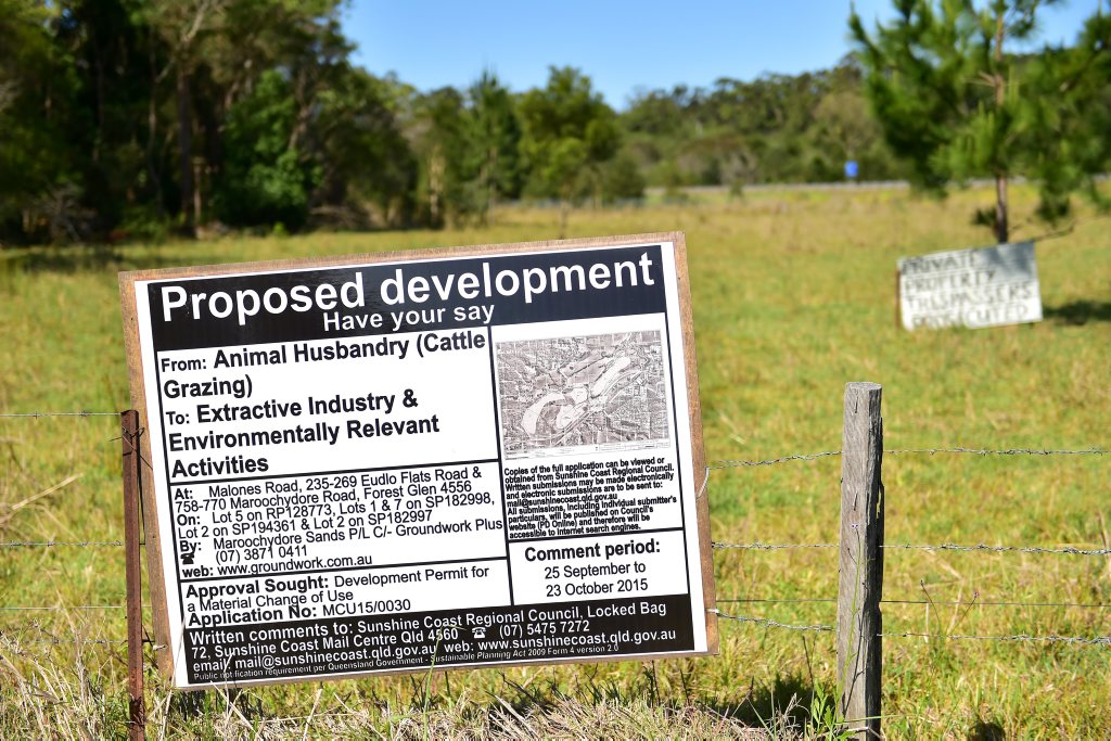 The proposed operation along Maroochydore Rd has come up against opposition from locals. The proposed operation along Maroochydore Rd has come up against opposition from locals.