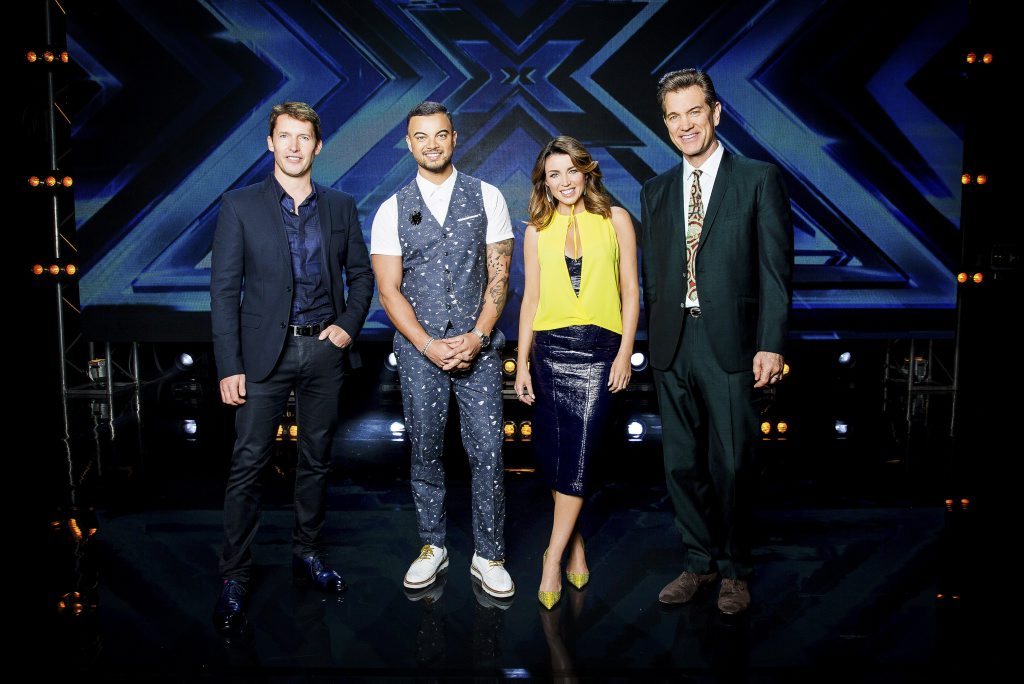 The X Factor judges, from left, James Blunt, Guy Sebastian, Dannii Minogue and Chris Isaak. Supplied by Channel 7. Photo by Nicole Hasthorpe. The X Factor judges, from left, James Blunt, Guy Sebastian, Dannii Minogue and Chris Isaak. Supplied by Channel 7. Photo by Nicole Hasthorpe.