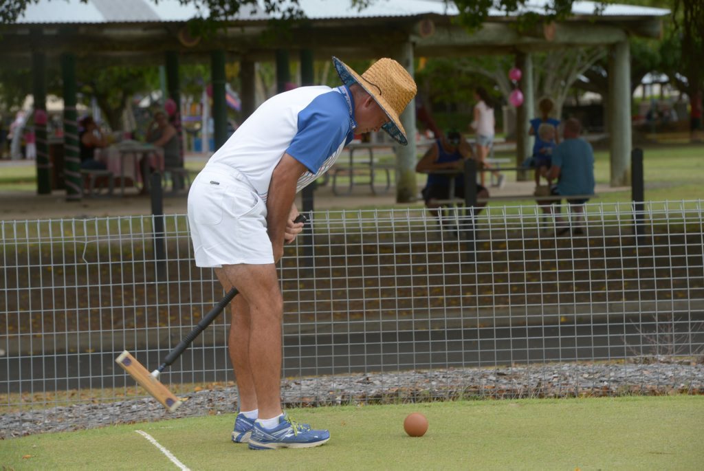 CROQUET: Bundaberg Croquet Club member Troy McCallum won the bronze medal at the ACA competition. Photo: Max Fleet / NewsMail