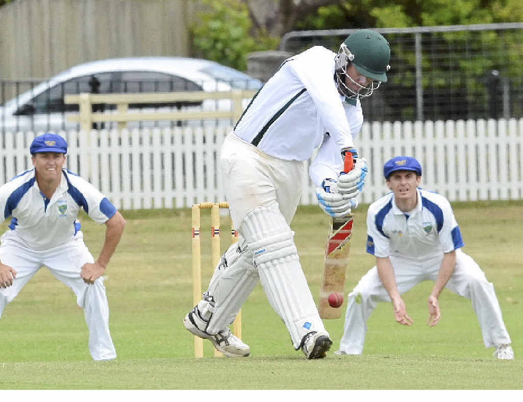 THROUGH THE GATE: Brad Robertson scored six runs before being bowled in his CRCA comeback for GDSC Easts. THROUGH THE GATE: Brad Robertson scored six runs before being bowled in his CRCA comeback for GDSC Easts.
