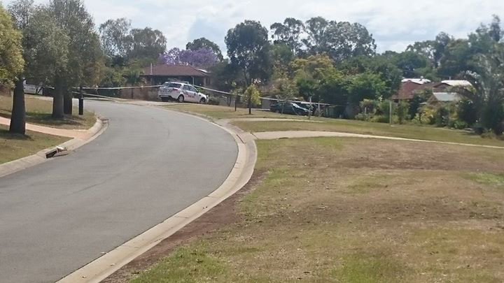 Crime scene at Tina Close, Raceview. Photo: Contributed Crime scene at Tina Close, Raceview. Photo: Contributed
