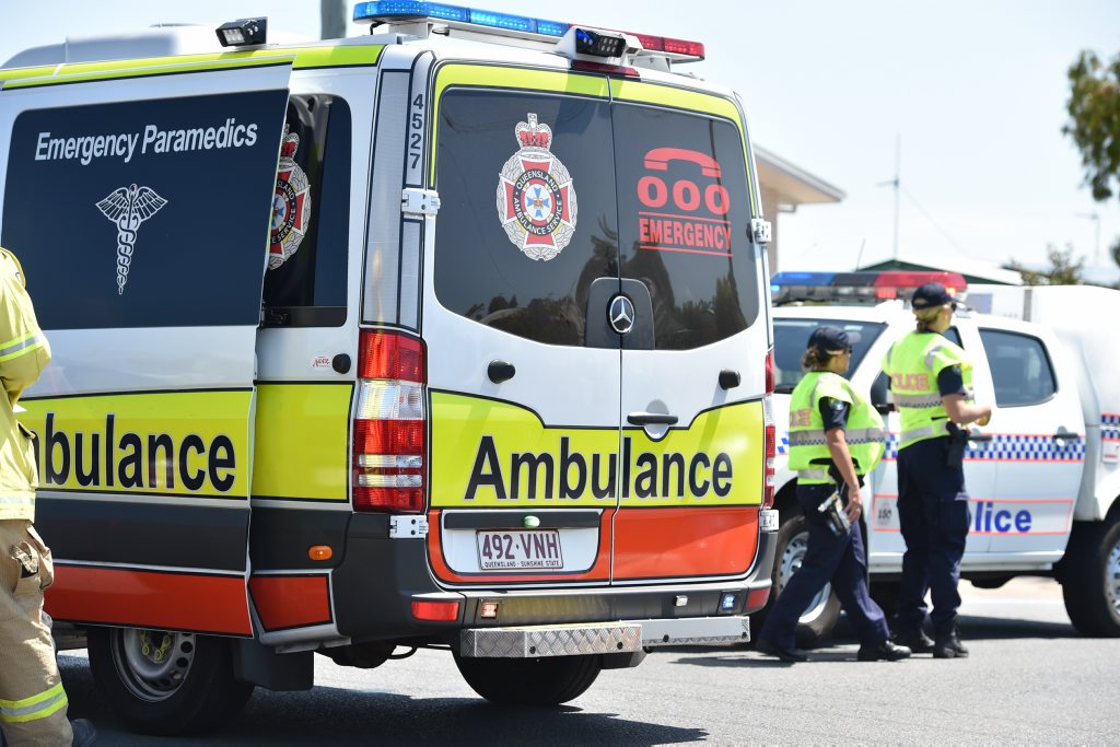 Two people have been taken to hospital after an early morning crash at Goodna. Two people have been taken to hospital after an early morning crash at Goodna.