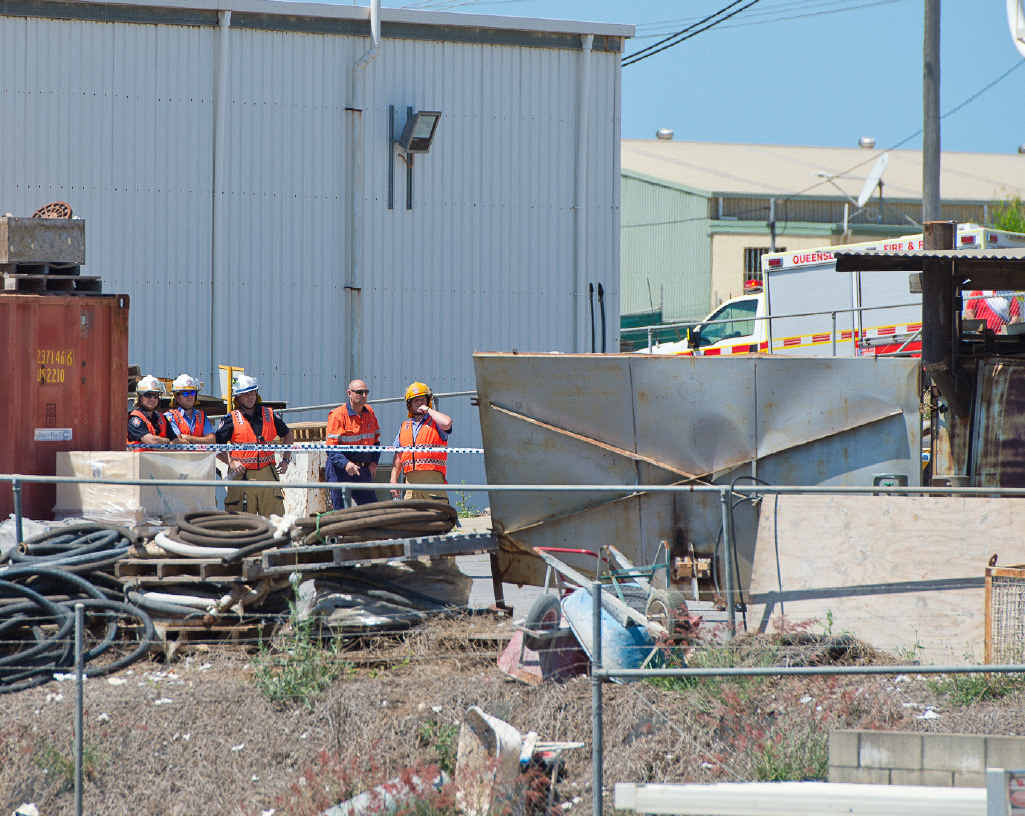 WORKPLACE DEATH: Police and firefighters examined the gas kiln that exploded killing senior worker Mark Chapelhow, 31, in October, 2015. WORKPLACE DEATH: Police and firefighters examined the gas kiln that exploded killing senior worker Mark Chapelhow, 31, in October, 2015.