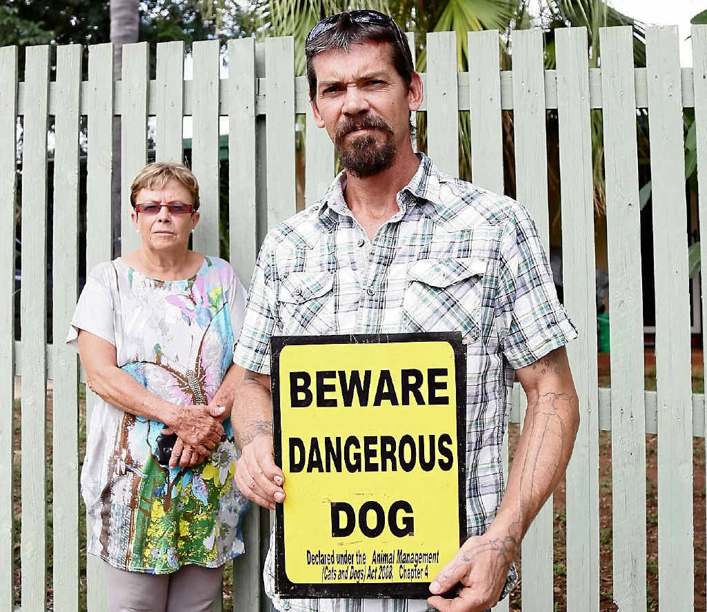 FIGHTING BACK: Matthew Tomkins is not happy with council blaming his dogs for a vicious dog attack FIGHTING BACK: Matthew Tomkins is not happy with council blaming his dogs for a vicious dog attack