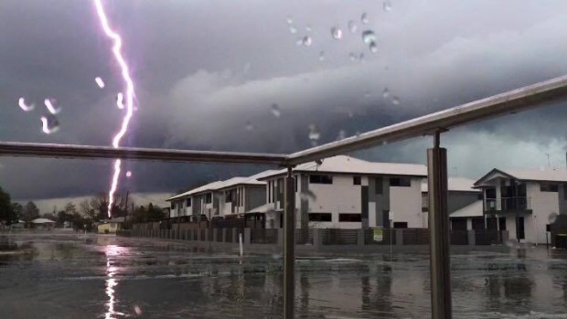 Lightning strikes near Chinchilla on Wednesday. Photo: Kyra Dyne/Higgins Storm Chasing
Lightning strikes near Chinchilla on Wednesday. Photo: Kyra Dyne/Higgins Storm Chasing