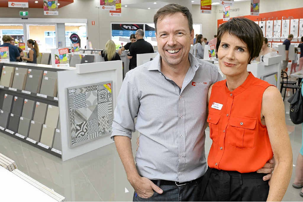 ANOTHER NEW BUSINESS: Peter and Stephanie Aylward opened their new Beaumont Tiles outlet in Ipswich on the weekend. ANOTHER NEW BUSINESS: Peter and Stephanie Aylward opened their new Beaumont Tiles outlet in Ipswich on the weekend.