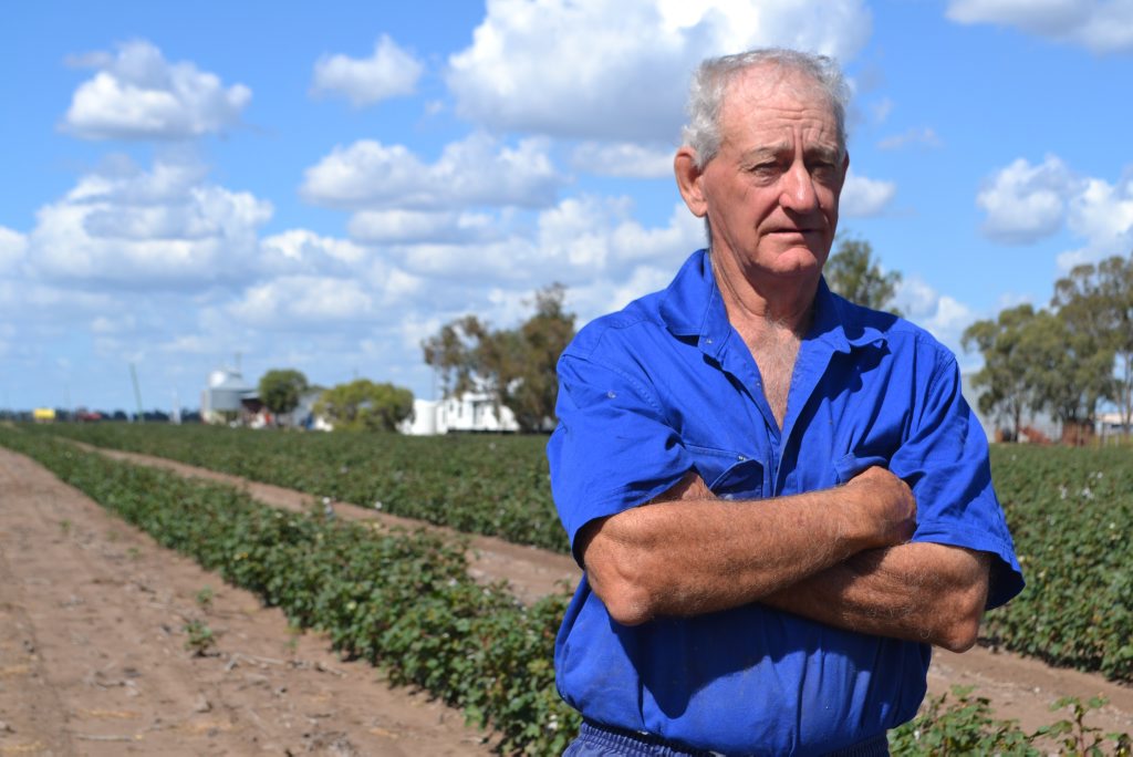 TOO CLOSE: Hopeland farmer George Bender stands 200m from his life-long family home. He said that was too close for any gas company activity. Photo Emma Heron / Chinchilla News TOO CLOSE: Hopeland farmer George Bender stands 200m from his life-long family home. He said that was too close for any gas company activity. Photo Emma Heron / Chinchilla News