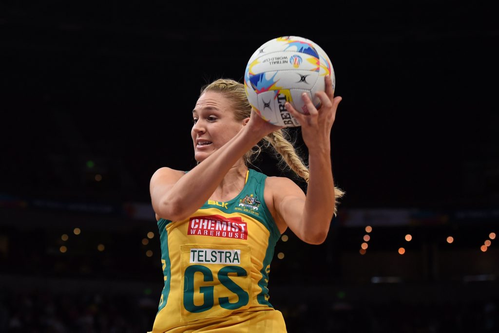 Home sweet home ... Caitlin Bassett is looking forward to playing for Australia in front of her home crowd. Photo: AAP Image/Paul Miller Home sweet home ... Caitlin Bassett is looking forward to playing for Australia in front of her home crowd. Photo: AAP Image/Paul Miller