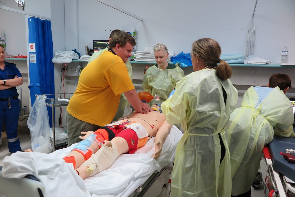 PARTY TIME: Students experience the journey of a trauma patient in Lismore Base Hospital PARTY TIME: Students experience the journey of a trauma patient in Lismore Base Hospital