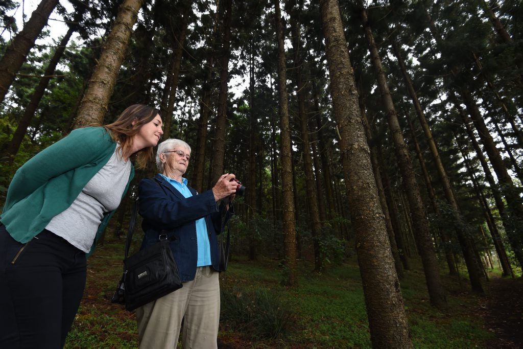 Lismore Adult Mental Health Unit occupational therapist Angie D'Elboux and Friends of Lismore Rainforest Botanic Gardens president Marie Matthews are keen to shared the mental health recovery benefits of nature with the local community. Photo Marc Stapelberg / The Northern Star Lismore Adult Mental Health Unit occupational therapist Angie D'Elboux and Friends of Lismore Rainforest Botanic Gardens president Marie Matthews are keen to shared the mental health recovery benefits of nature with the local community. Photo Marc Stapelberg / The Northern Star