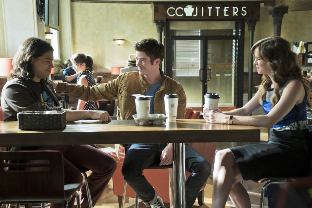Cisco Ramon (Carlos Valdes), Barry Allen (Grant Gustin) and Caitlin Snow (Danielle Panabaker) in The Flash's Cisco Ramon (Carlos Valdes), Barry Allen (Grant Gustin) and Caitlin Snow (Danielle Panabaker) in The Flash's