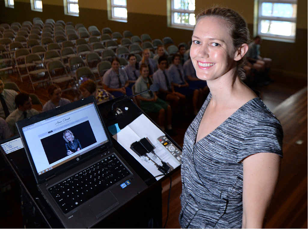 BACK TO SCHOOL: Former The Cathedral College student Anna Daniels talks to current college students about her journalism career. BACK TO SCHOOL: Former The Cathedral College student Anna Daniels talks to current college students about her journalism career.