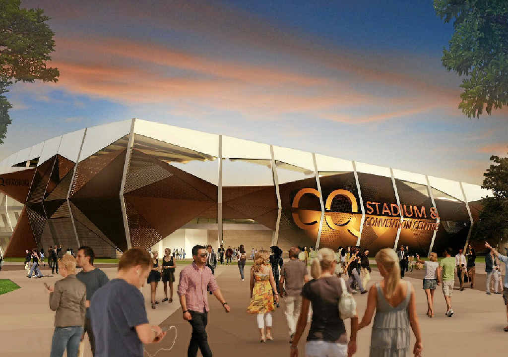 THE VISION: An artist’s impression of Rockhampton’s proposed stadium and convention centre. THE VISION: An artist’s impression of Rockhampton’s proposed stadium and convention centre.