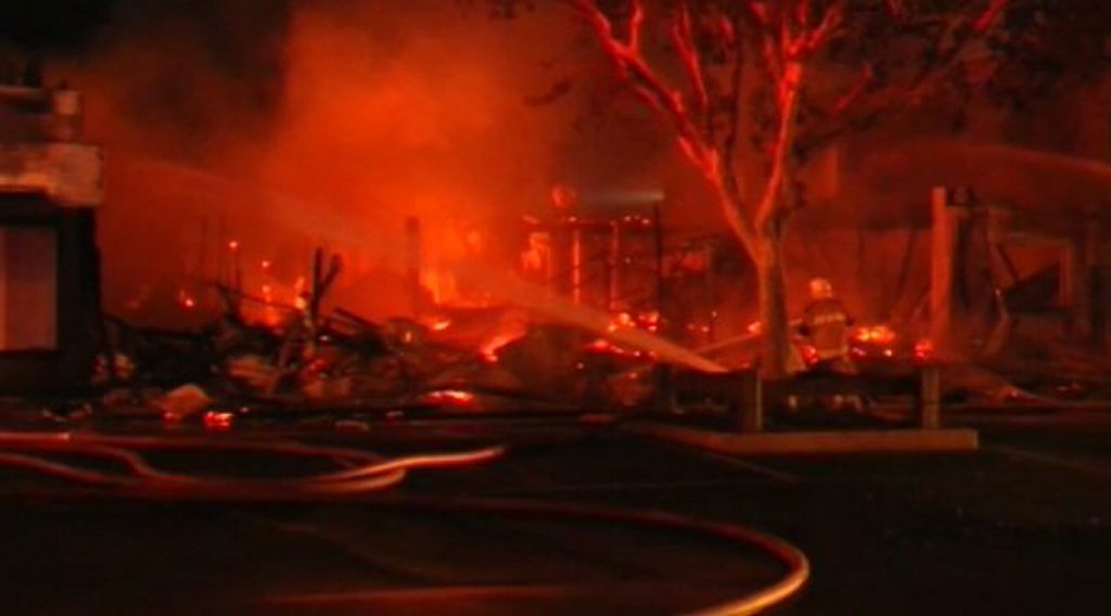 The scene of the fire in Gatton. The scene of the fire in Gatton.