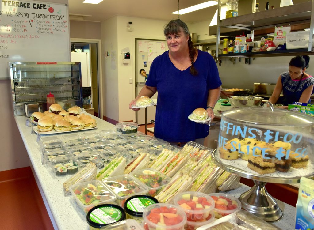 St. Teresa`s Catholic College Tuckshop convenor Lorna O`Connell. St. Teresa`s Catholic College Tuckshop convenor Lorna O`Connell.