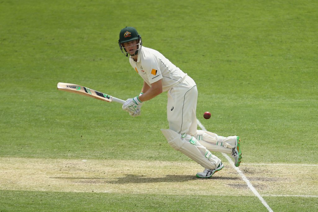 Man on a mission ... Adam Voges on his way to an unbeaten 83 against New Zealand at the Gabba yesterday. Photo: Mark Kolbe/Getty Images. Man on a mission ... Adam Voges on his way to an unbeaten 83 against New Zealand at the Gabba yesterday. Photo: Mark Kolbe/Getty Images.