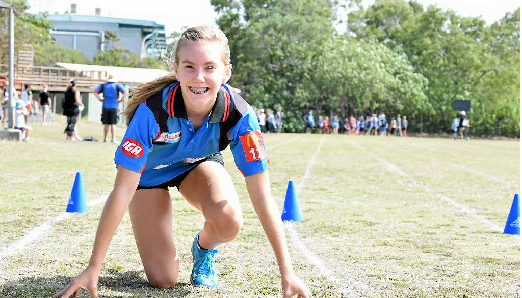 LITTLE ATHLETE: Sophie Duff is just one the rising stars at Gladstone Little Athletics. Photo Helen Spelitis / Gladstone Observer LITTLE ATHLETE: Sophie Duff is just one the rising stars at Gladstone Little Athletics. Photo Helen Spelitis / Gladstone Observer