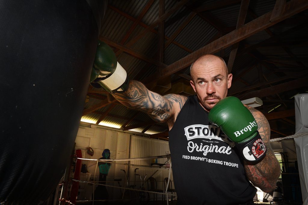 Danny Hawkins is competing in the Fred Brophy's boxing troupe.Photo Renee Albrecht / Gympie Times Danny Hawkins is competing in the Fred Brophy's boxing troupe.Photo Renee Albrecht / Gympie Times
