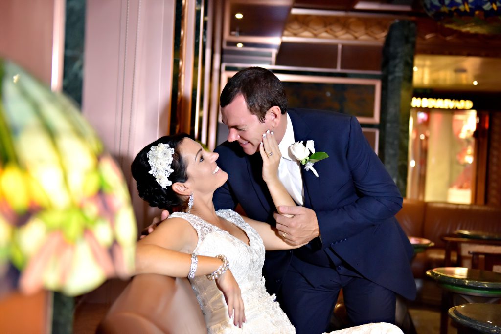 Joe and Lisa Austin married on a cruise ship on October 14, 2015. Joe and Lisa Austin married on a cruise ship on October 14, 2015.