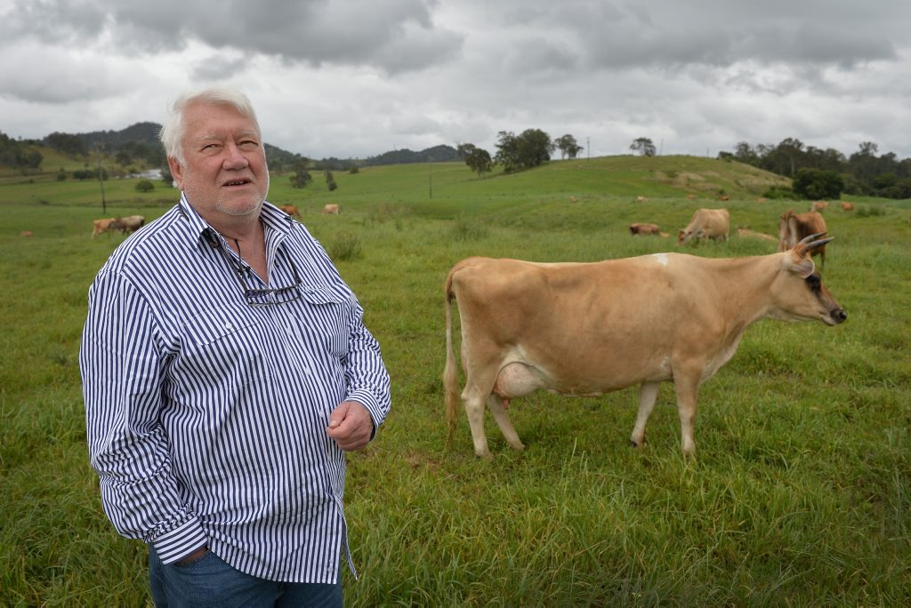 Professor of Sustainability at the University of the Sunshine Coast (pictured) Tor Hundlo and Cooloola Milk owner operator Dick Schroeder.Photo Patrick Woods / Gympie Times Professor of Sustainability at the University of the Sunshine Coast (pictured) Tor Hundlo and Cooloola Milk owner operator Dick Schroeder.Photo Patrick Woods / Gympie Times