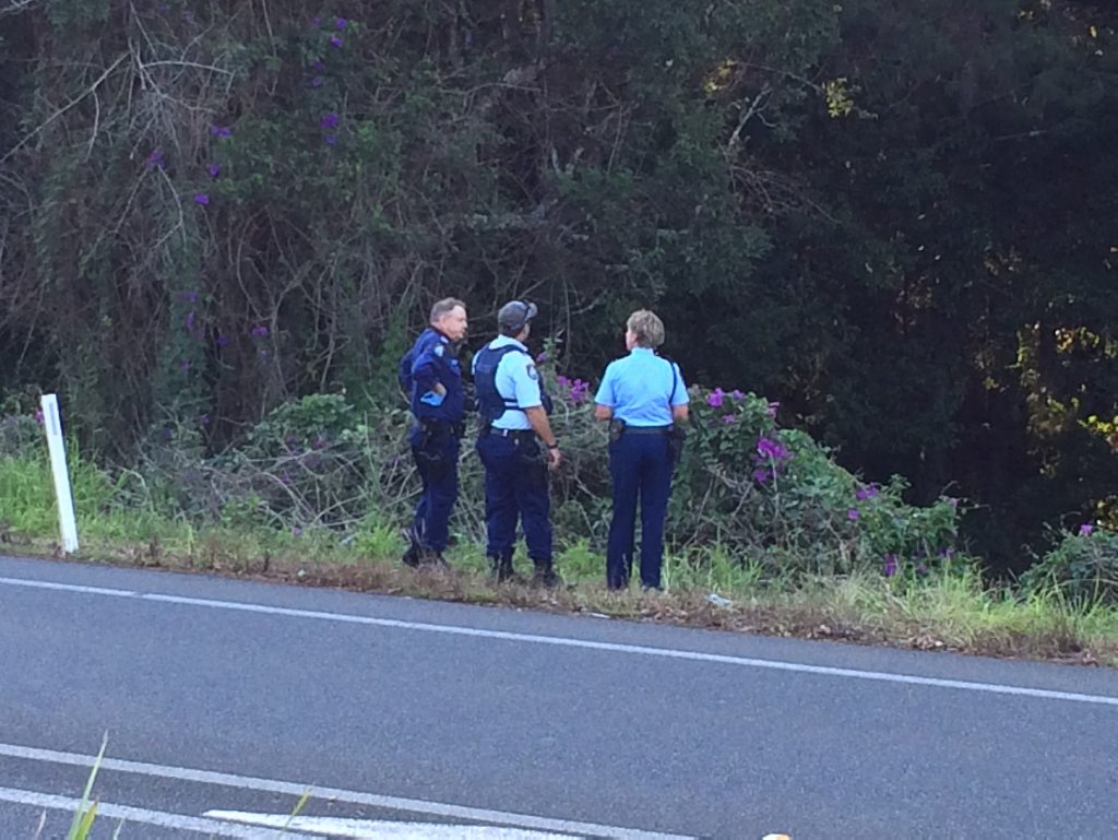 BODY FOUND: Police on the scene at Goonellabah where a 39 year old woman's remains were found. Photo Hamish Broome / The Northern Star BODY FOUND: Police on the scene at Goonellabah where a 39 year old woman's remains were found. Photo Hamish Broome / The Northern Star
