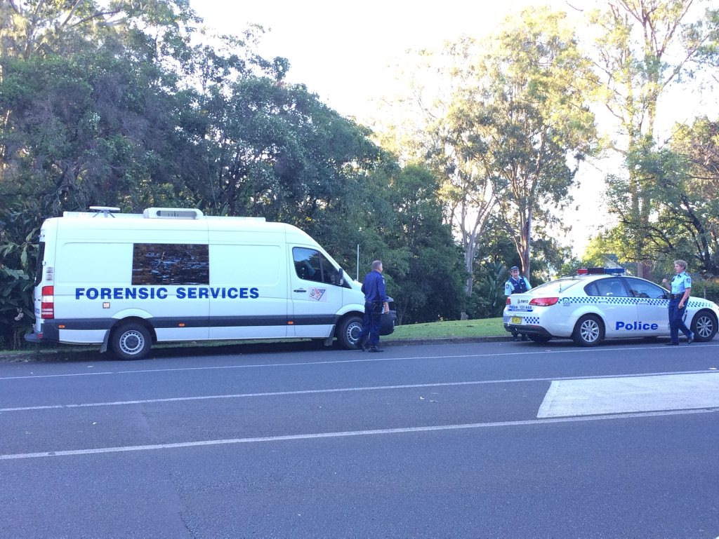 BODY FOUND: Police on the scene at Goonellabah where a 39 year old woman's remains were found. Photo Hamish Broome / The Northern Star BODY FOUND: Police on the scene at Goonellabah where a 39 year old woman's remains were found. Photo Hamish Broome / The Northern Star