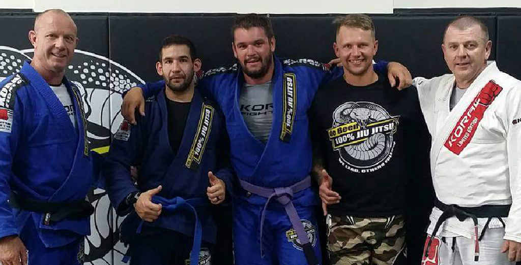 CHAMPS: Peter De Been, Alex Gonzalez, Ryan Deme, Joshua Mullineaux and Dave at the event last month. CHAMPS: Peter De Been, Alex Gonzalez, Ryan Deme, Joshua Mullineaux and Dave at the event last month.