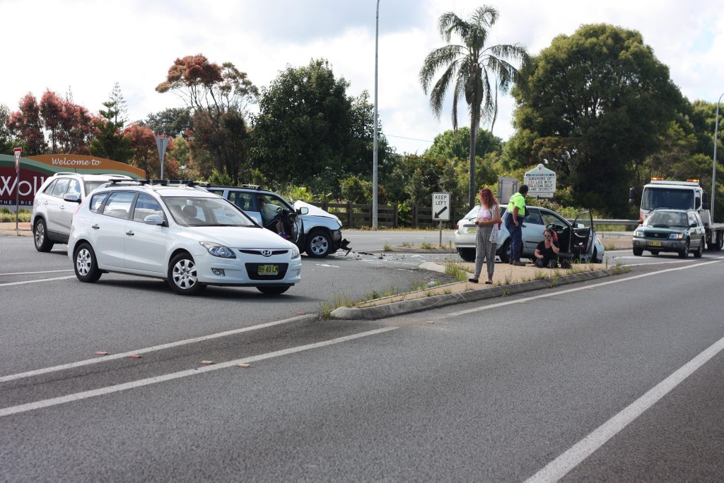 The scene of a car crash at the intersection of Sneaths Road and the Bruxner Highway at Wollongbar. Photo Karin von Behrens / The Northern Star The scene of a car crash at the intersection of Sneaths Road and the Bruxner Highway at Wollongbar. Photo Karin von Behrens / The Northern Star