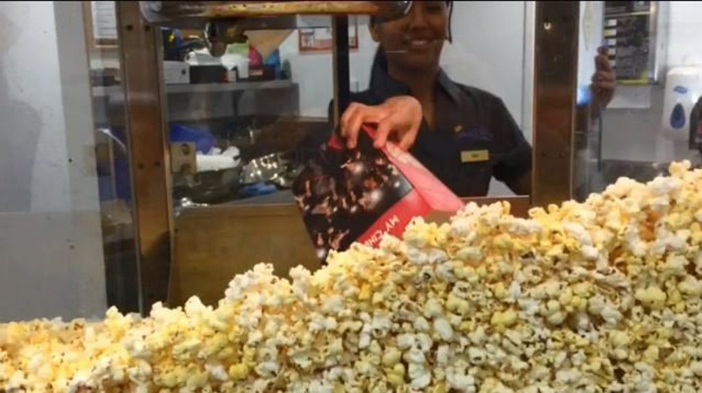 Popcorn and floss - the ultimate combo. Popcorn and floss - the ultimate combo.