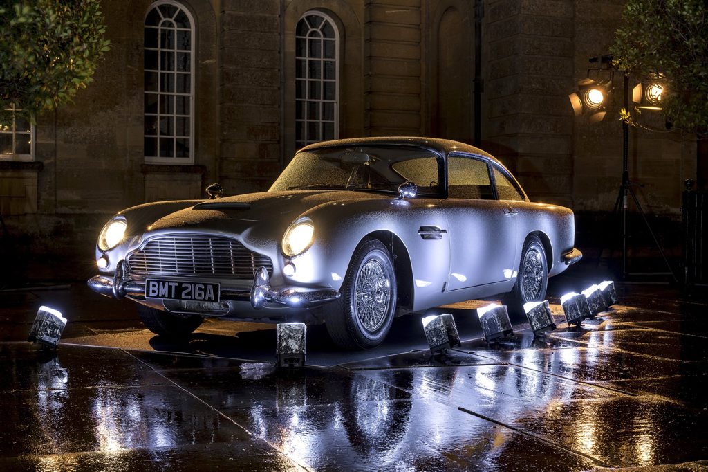 Iconic Aston Martin DB5 from the James Bond film Goldfinger at an event at Blenheim Palace, England. Photo: Max Earey. Iconic Aston Martin DB5 from the James Bond film Goldfinger at an event at Blenheim Palace, England. Photo: Max Earey.